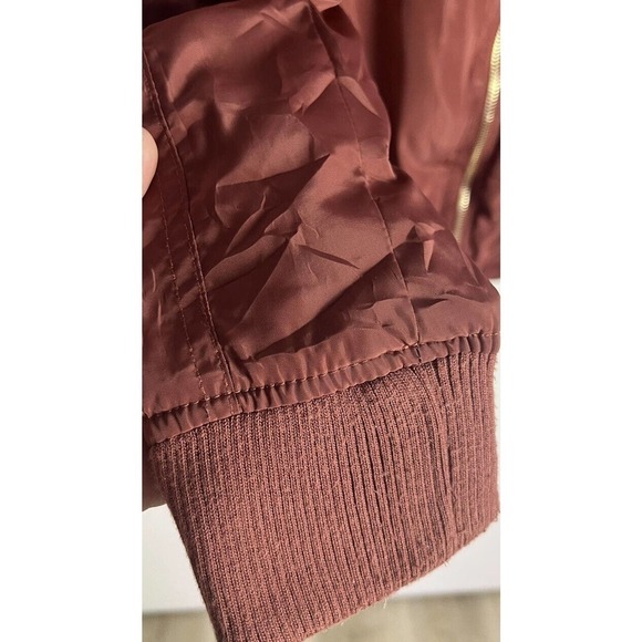 ANGEL KISS Los Angeles ROSE PINK SATIN BOMBER JACKET Size Large 100% POLYESTER - Picture 8 of 10